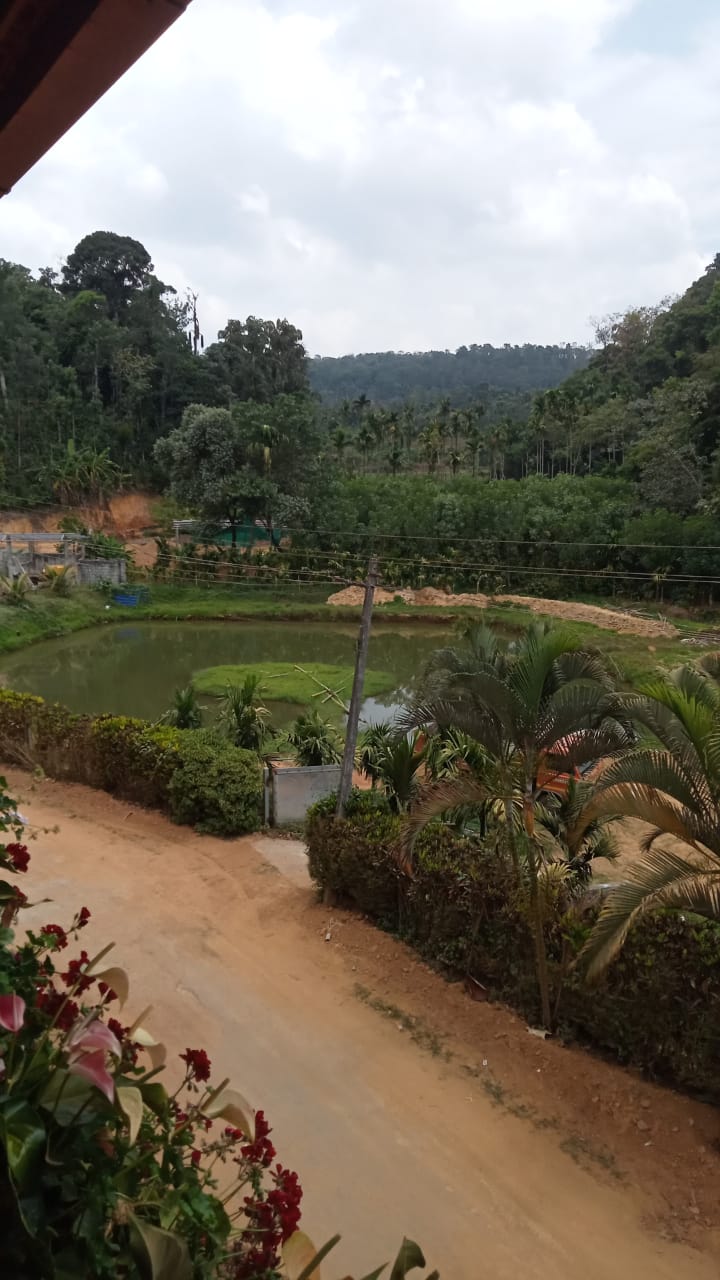 Pond and hills near Deva Maani